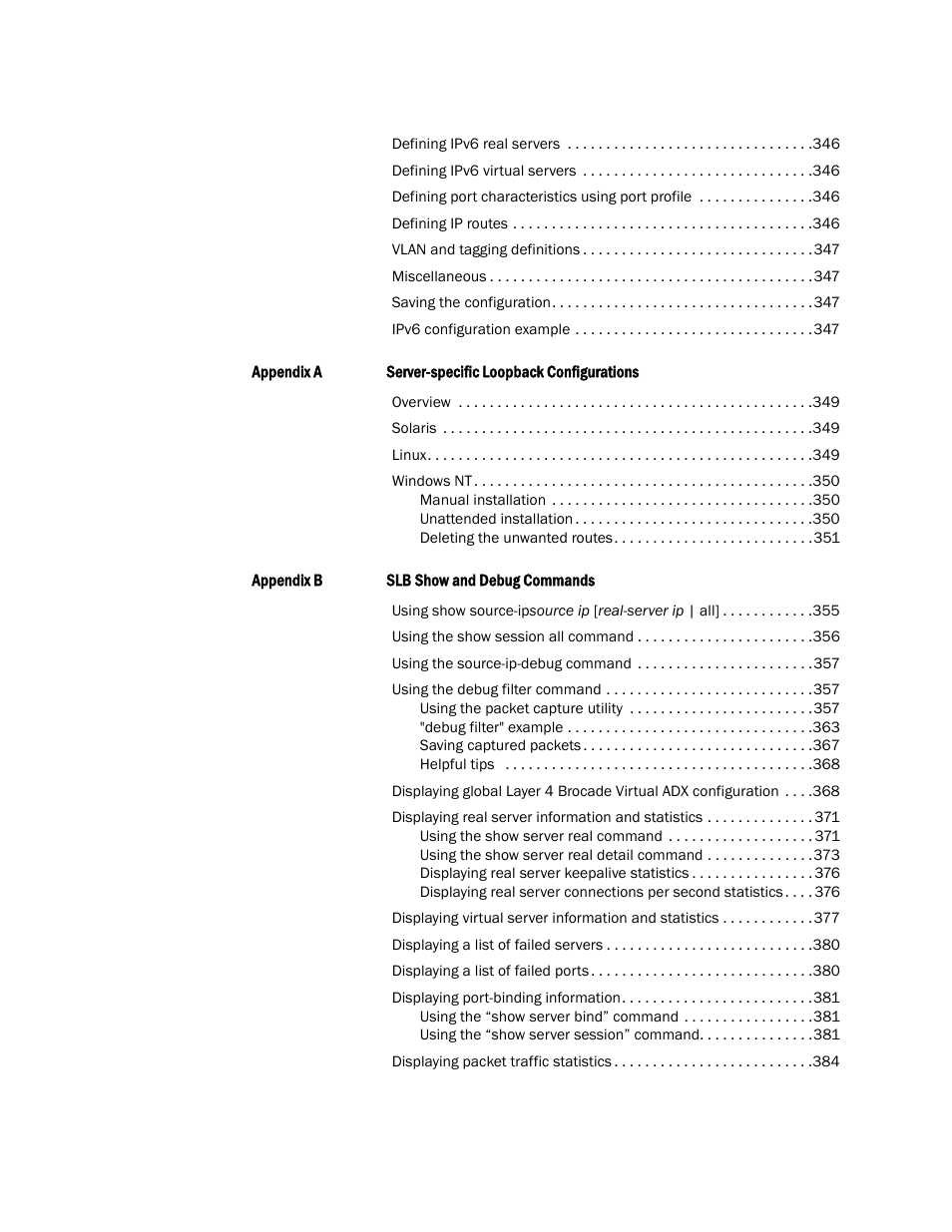 Brocade Virtual ADX Server Load Balancing Guide (Supporting ADX v03.1.00) User Manual | Page 11 / 408