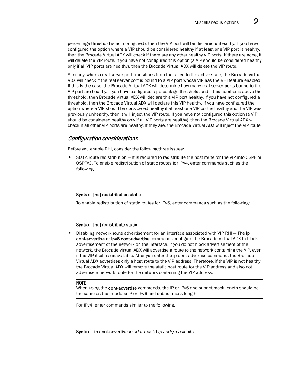 Configuration considerations | Brocade Virtual ADX Server Load Balancing Guide (Supporting ADX v03.1.00) User Manual | Page 141 / 408