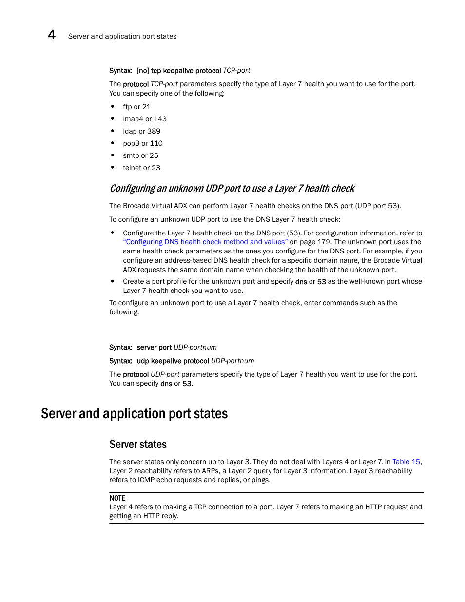 Server and application port states, Server states | Brocade Virtual ADX Server Load Balancing Guide (Supporting ADX v03.1.00) User Manual | Page 200 / 408