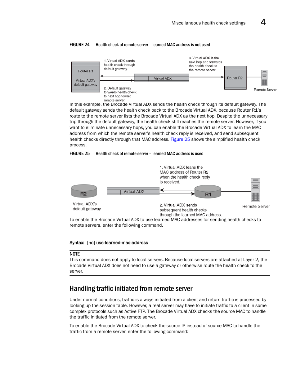 Handling traffic initiated from remote server | Brocade Virtual ADX Server Load Balancing Guide (Supporting ADX v03.1.00) User Manual | Page 239 / 408