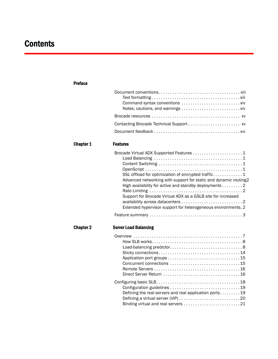 Brocade Virtual ADX Server Load Balancing Guide (Supporting ADX v03.1.00) User Manual | Page 3 / 408