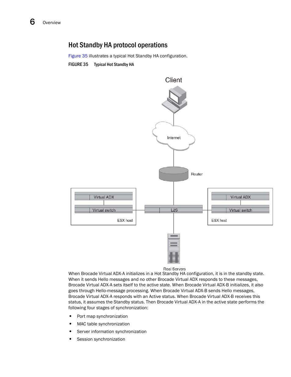 Hot standby ha protocol operations | Brocade Virtual ADX Server Load Balancing Guide (Supporting ADX v03.1.00) User Manual | Page 322 / 408