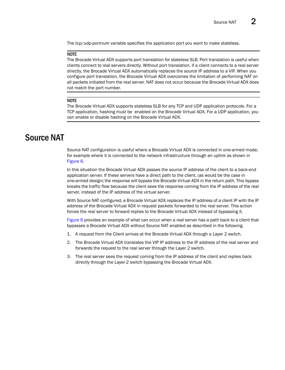 Source nat | Brocade Virtual ADX Server Load Balancing Guide (Supporting ADX v03.1.00) User Manual | Page 47 / 408