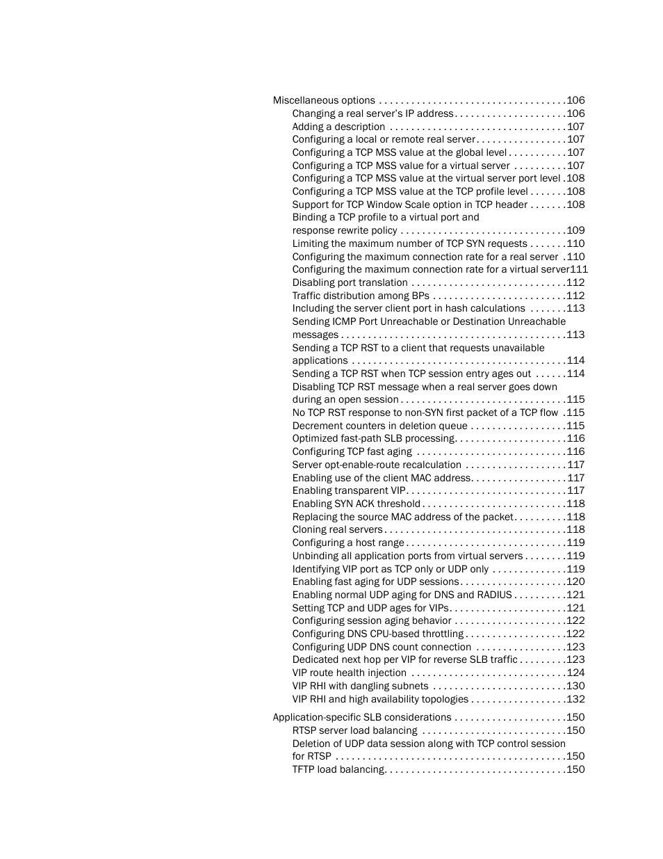 Brocade Virtual ADX Server Load Balancing Guide (Supporting ADX v03.1.00) User Manual | Page 6 / 408