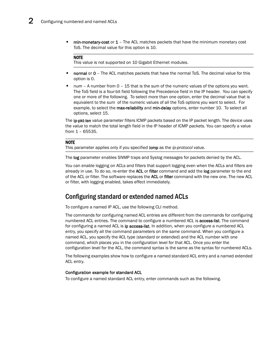 Configuring standard or extended named acls, Configuring standard or extended, Named acls | Brocade Virtual ADX Security Guide (Supporting ADX v03.1.00) User Manual | Page 46 / 180