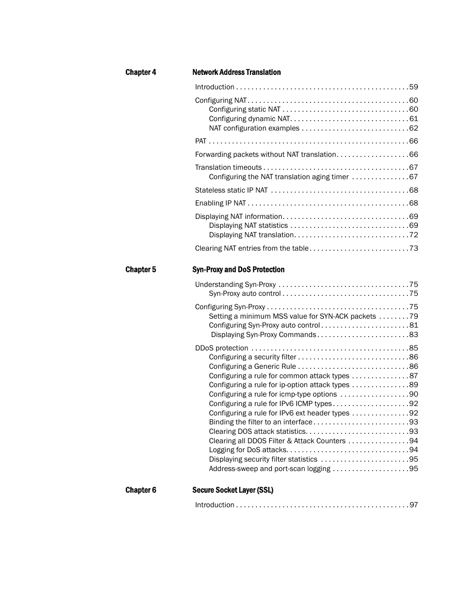 Brocade Virtual ADX Security Guide (Supporting ADX v03.1.00) User Manual | Page 5 / 180