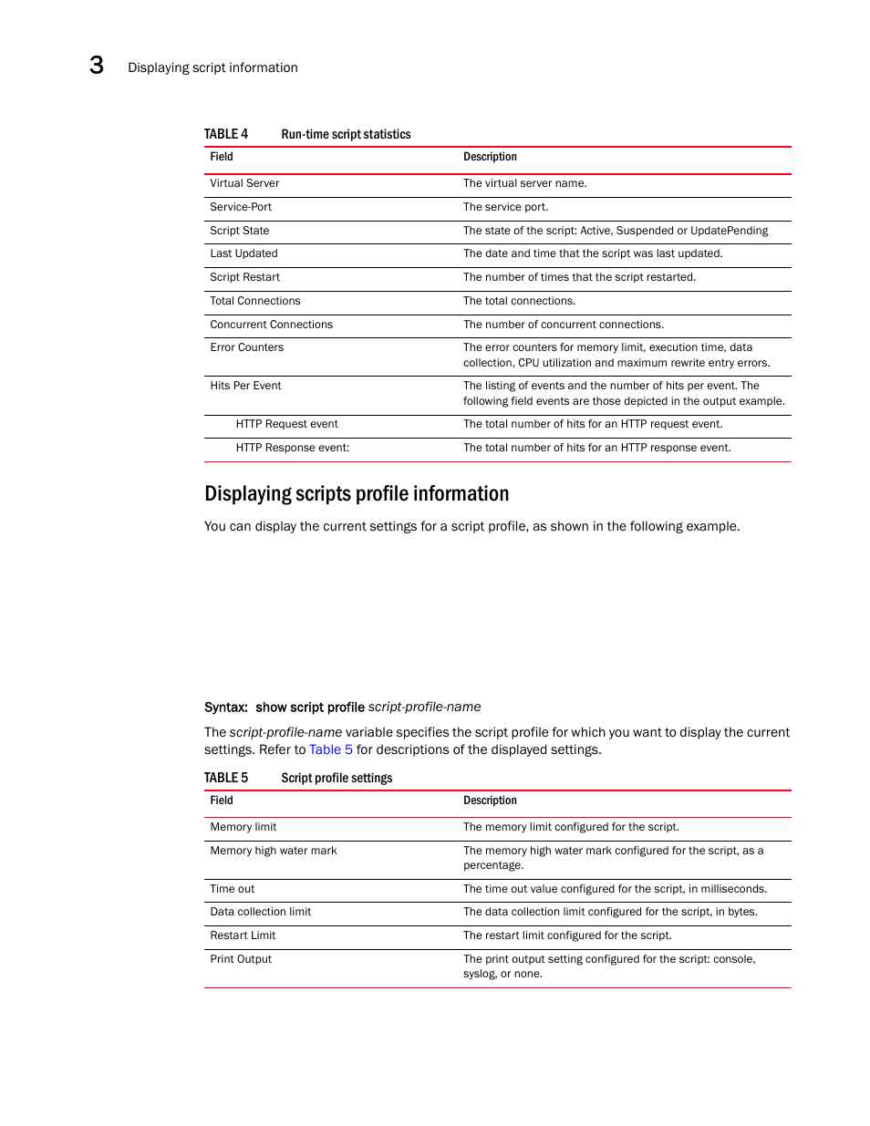 Displaying scripts profile information | Brocade Virtual ADX OpenScript Programmer’s Guide (Supporting ADX v03.1.00) User Manual | Page 28 / 30