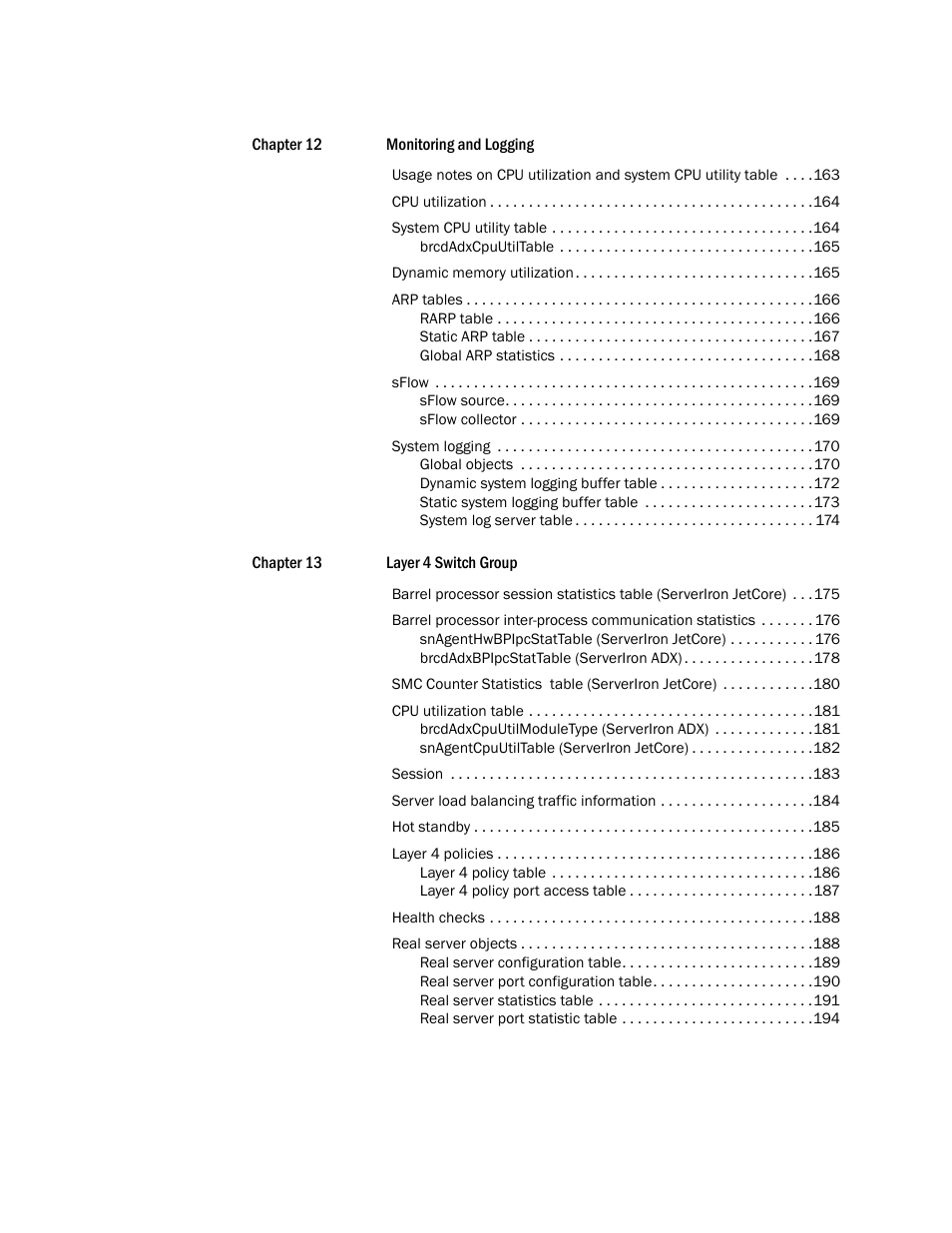 Brocade Virtual ADX MIB Reference (Supporting ADX v03.1.00) User Manual | Page 7 / 288