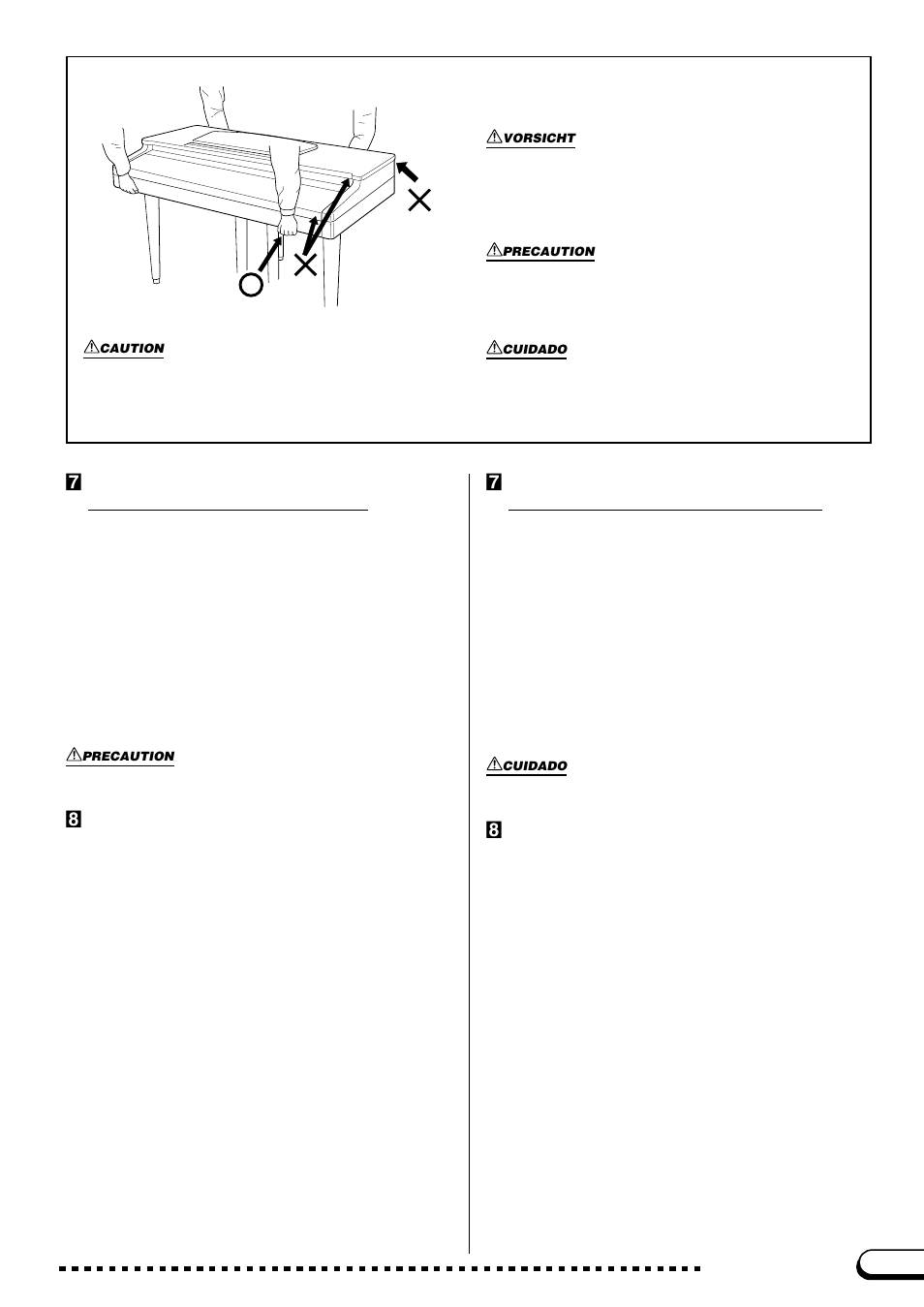 Sélecteur de tension, Réglez la hauteur du pédalier, Selector de tensión | Ajuste los reguladores | Yamaha CVP-103M User Manual | Page 51 / 68