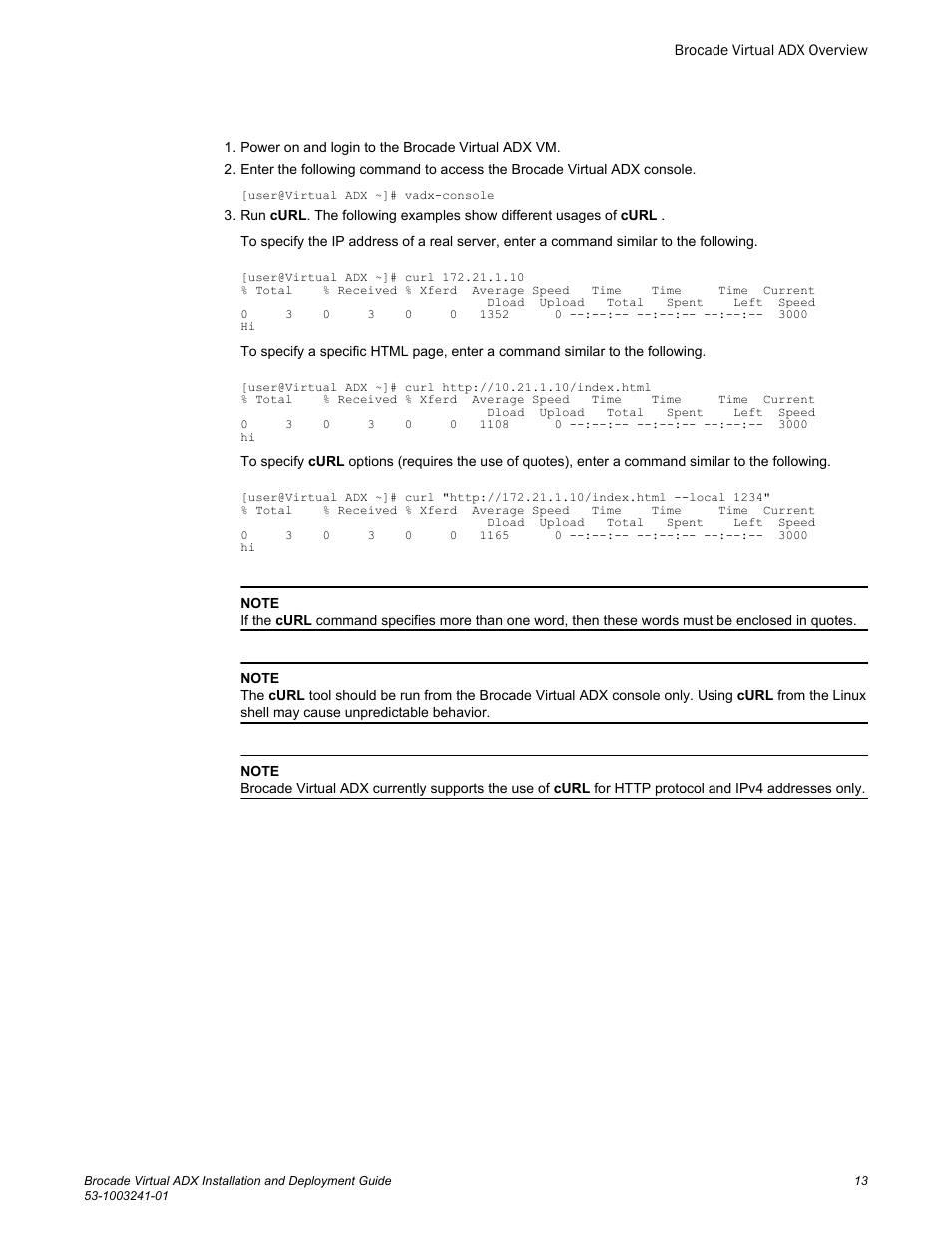 Brocade Virtual ADX Installation and Deployment Guide (Supporting ADX v03.1.00) User Manual | Page 13 / 78