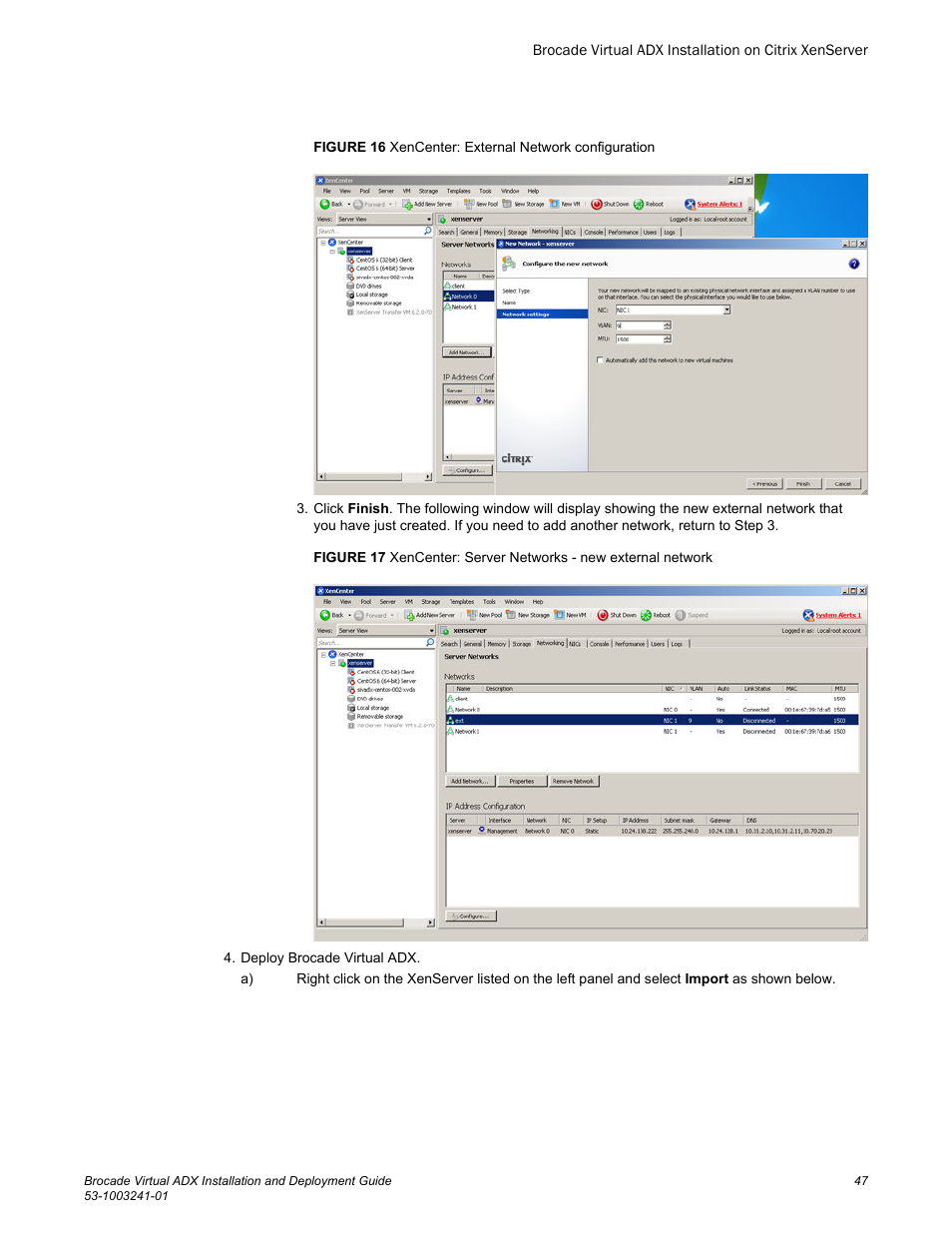 Brocade Virtual ADX Installation and Deployment Guide (Supporting ADX v03.1.00) User Manual | Page 47 / 78