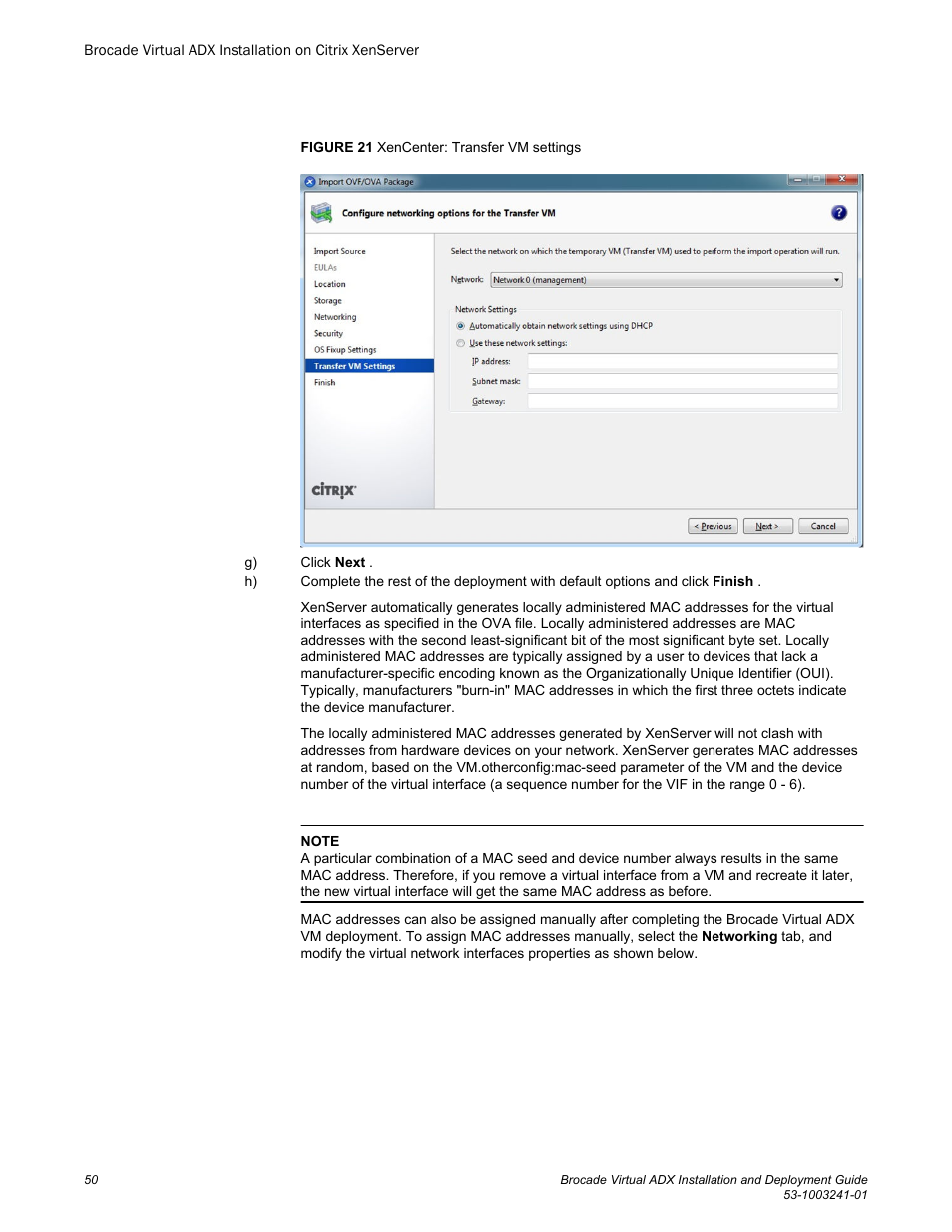 Brocade Virtual ADX Installation and Deployment Guide (Supporting ADX v03.1.00) User Manual | Page 50 / 78