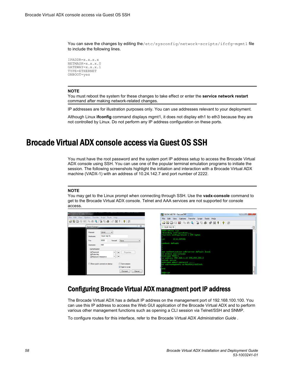 Brocade Virtual ADX Installation and Deployment Guide (Supporting ADX v03.1.00) User Manual | Page 58 / 78