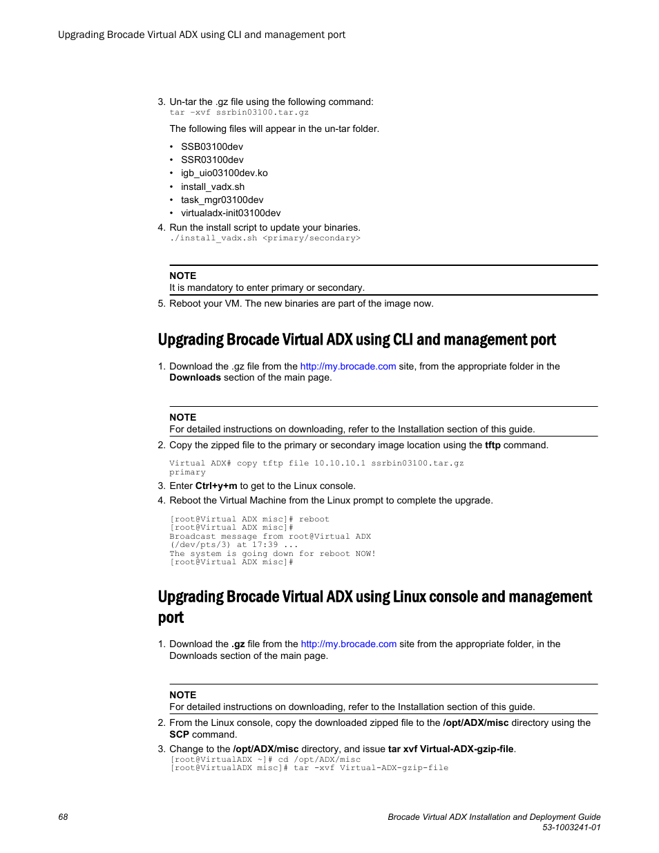 Management port | Brocade Virtual ADX Installation and Deployment Guide (Supporting ADX v03.1.00) User Manual | Page 68 / 78