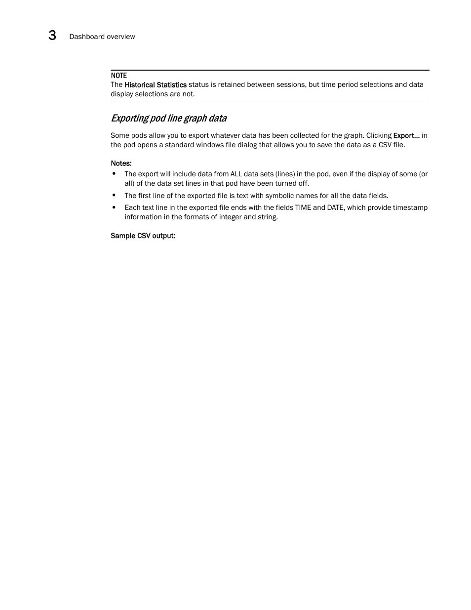 Exporting pod line graph data | Brocade Virtual ADX Graphical User Interface Guide (Supporting ADX v03.1.00) User Manual | Page 22 / 330