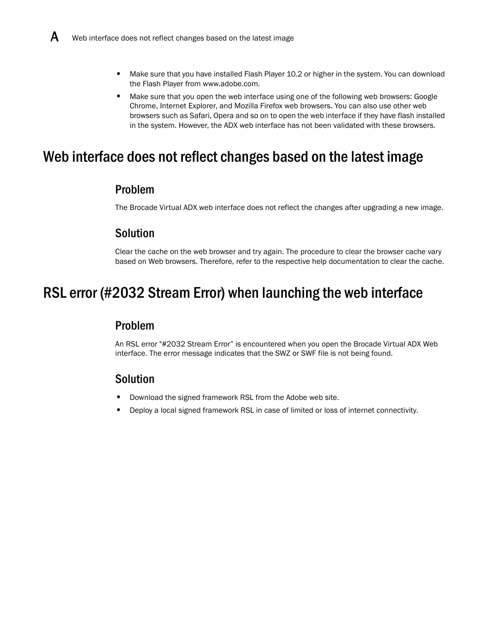 Problem, Solution | Brocade Virtual ADX Graphical User Interface Guide (Supporting ADX v03.1.00) User Manual | Page 268 / 330