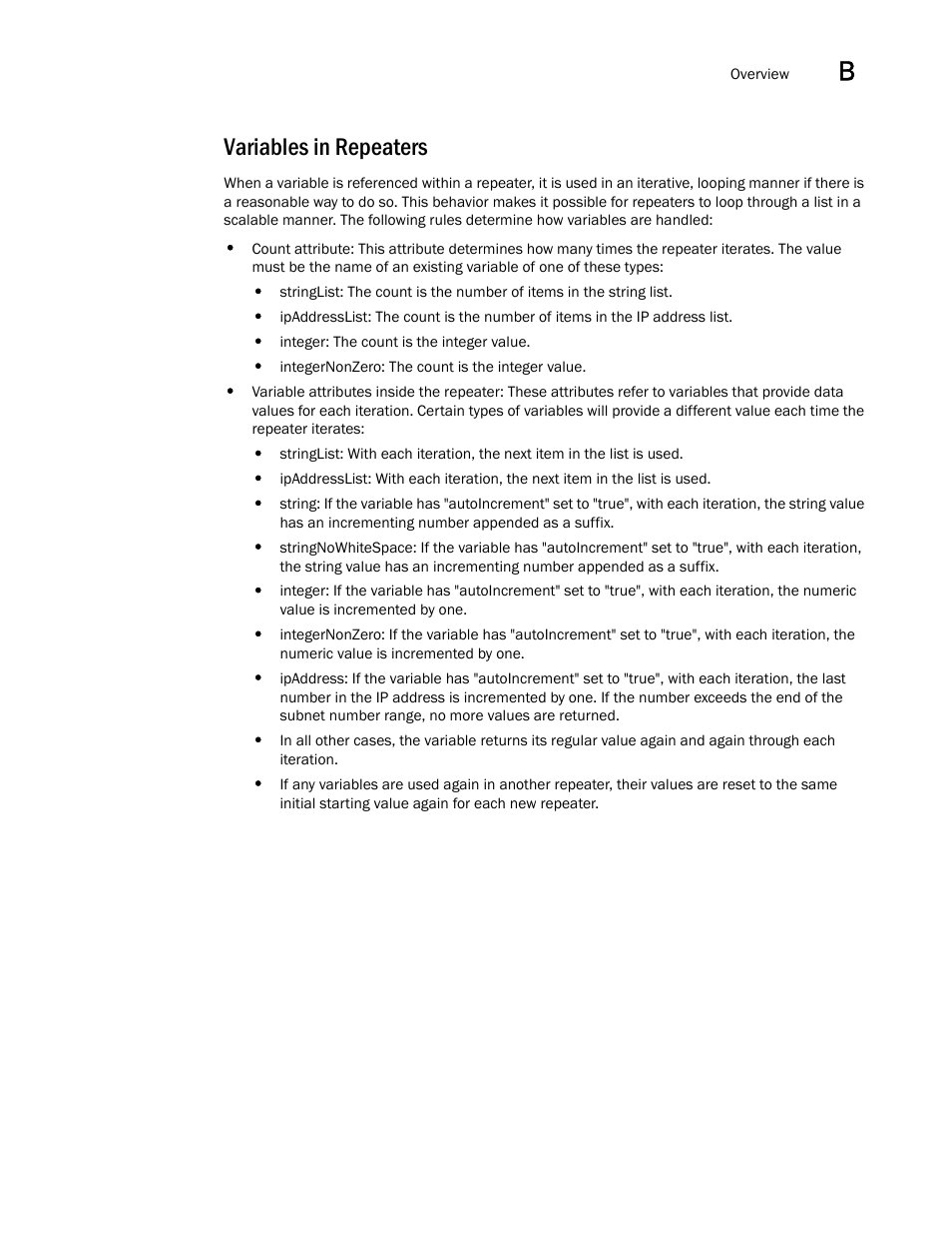 Variables in repeaters | Brocade Virtual ADX Graphical User Interface Guide (Supporting ADX v03.1.00) User Manual | Page 271 / 330