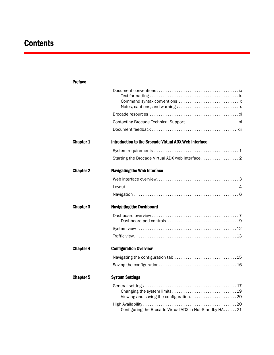 Brocade Virtual ADX Graphical User Interface Guide (Supporting ADX v03.1.00) User Manual | Page 3 / 330