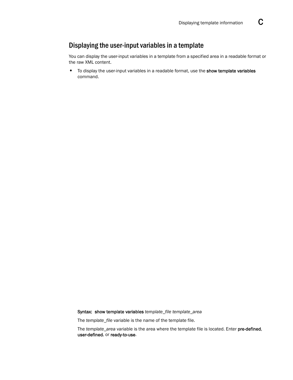 Displaying the user-input variables in a template | Brocade Virtual ADX Graphical User Interface Guide (Supporting ADX v03.1.00) User Manual | Page 329 / 330