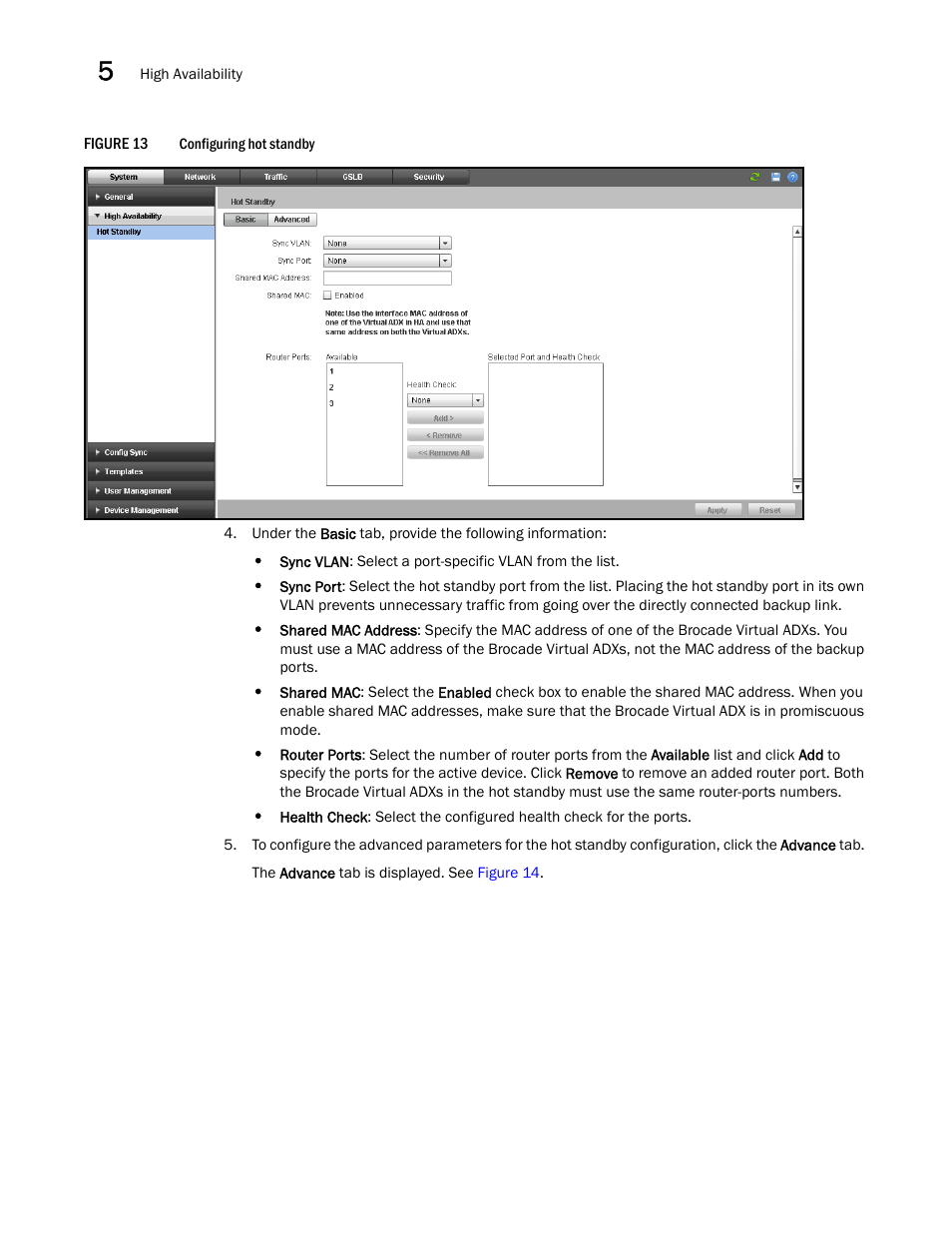 Figure 13 | Brocade Virtual ADX Graphical User Interface Guide (Supporting ADX v03.1.00) User Manual | Page 34 / 330
