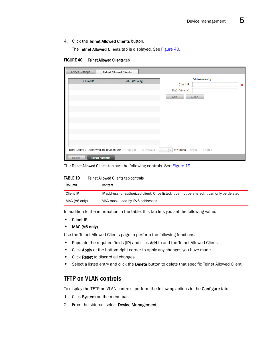Tftp on vlan controls, Tftp on vlan | Brocade Virtual ADX Graphical User Interface Guide (Supporting ADX v03.1.00) User Manual | Page 65 / 330