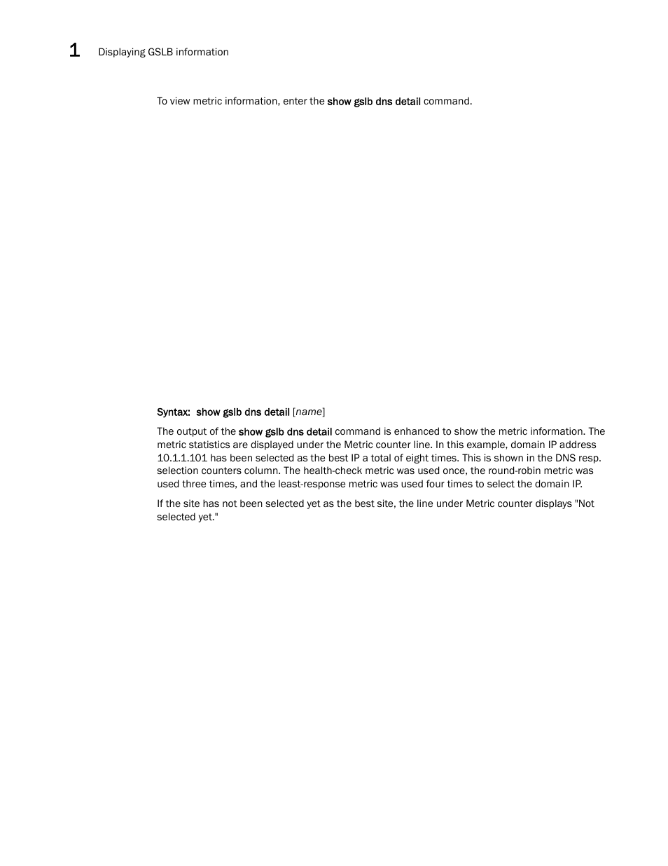 Brocade Virtual ADX Global Server Load Balancing Guide (Supporting ADX v03.1.00) User Manual | Page 124 / 198