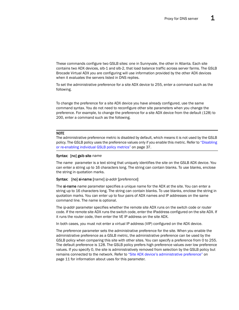 Brocade Virtual ADX Global Server Load Balancing Guide (Supporting ADX v03.1.00) User Manual | Page 29 / 198