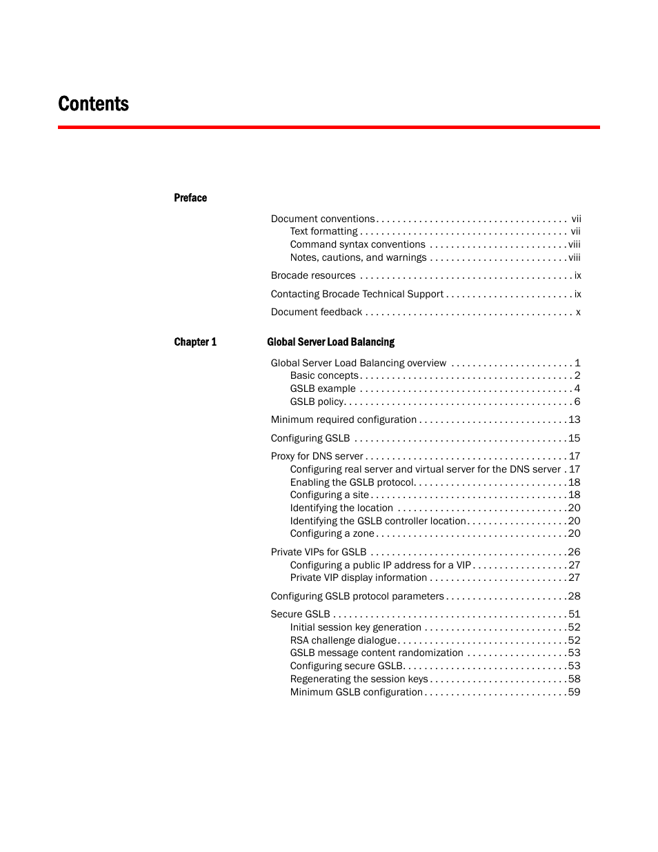 Brocade Virtual ADX Global Server Load Balancing Guide (Supporting ADX v03.1.00) User Manual | Page 3 / 198