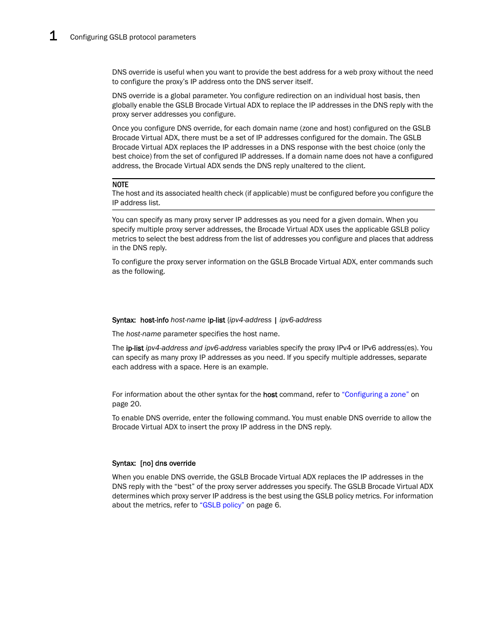 Brocade Virtual ADX Global Server Load Balancing Guide (Supporting ADX v03.1.00) User Manual | Page 42 / 198