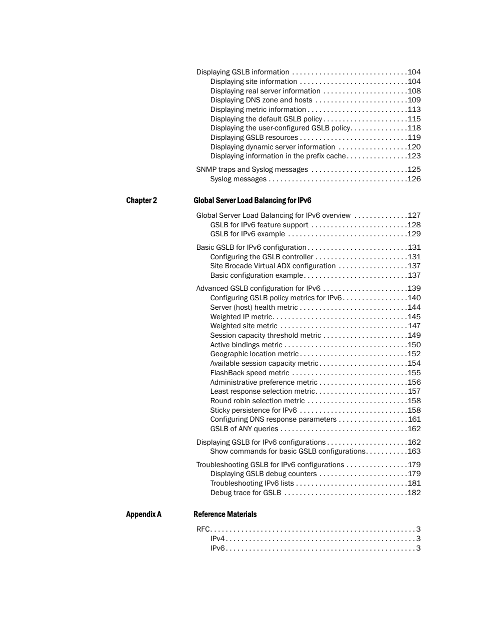 Brocade Virtual ADX Global Server Load Balancing Guide (Supporting ADX v03.1.00) User Manual | Page 5 / 198