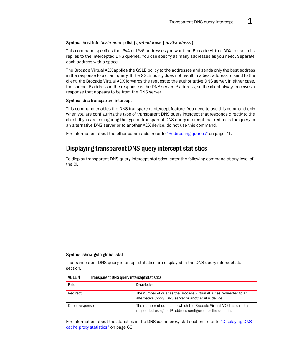 Table 4 | Brocade Virtual ADX Global Server Load Balancing Guide (Supporting ADX v03.1.00) User Manual | Page 85 / 198