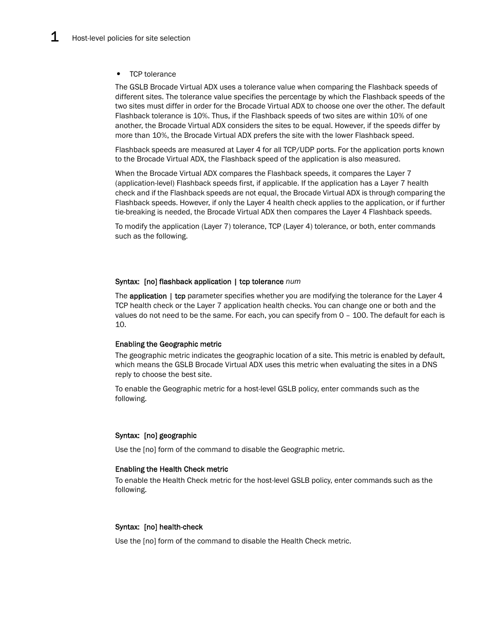 Brocade Virtual ADX Global Server Load Balancing Guide (Supporting ADX v03.1.00) User Manual | Page 98 / 198