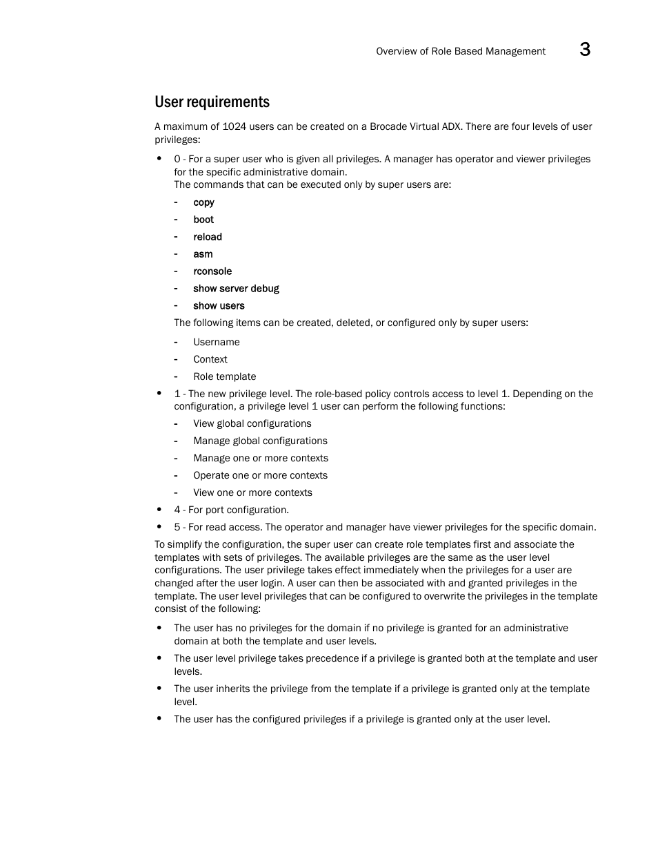 User requirements | Brocade Virtual ADX Administration Guide (Supporting ADX v03.1.00) User Manual | Page 116 / 142