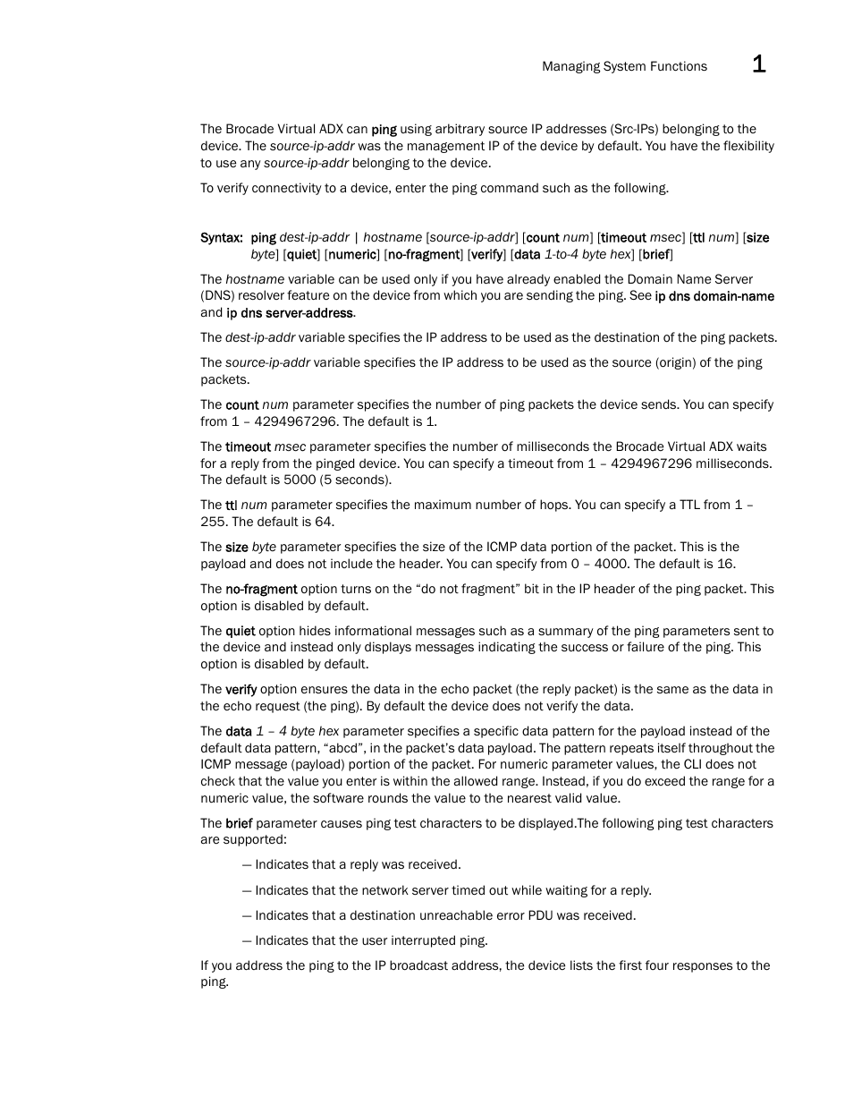 Brocade Virtual ADX Administration Guide (Supporting ADX v03.1.00) User Manual | Page 27 / 142