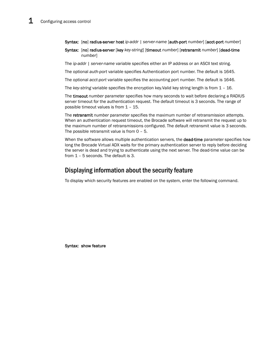 Displaying information about the security feature | Brocade Virtual ADX Administration Guide (Supporting ADX v03.1.00) User Manual | Page 50 / 142