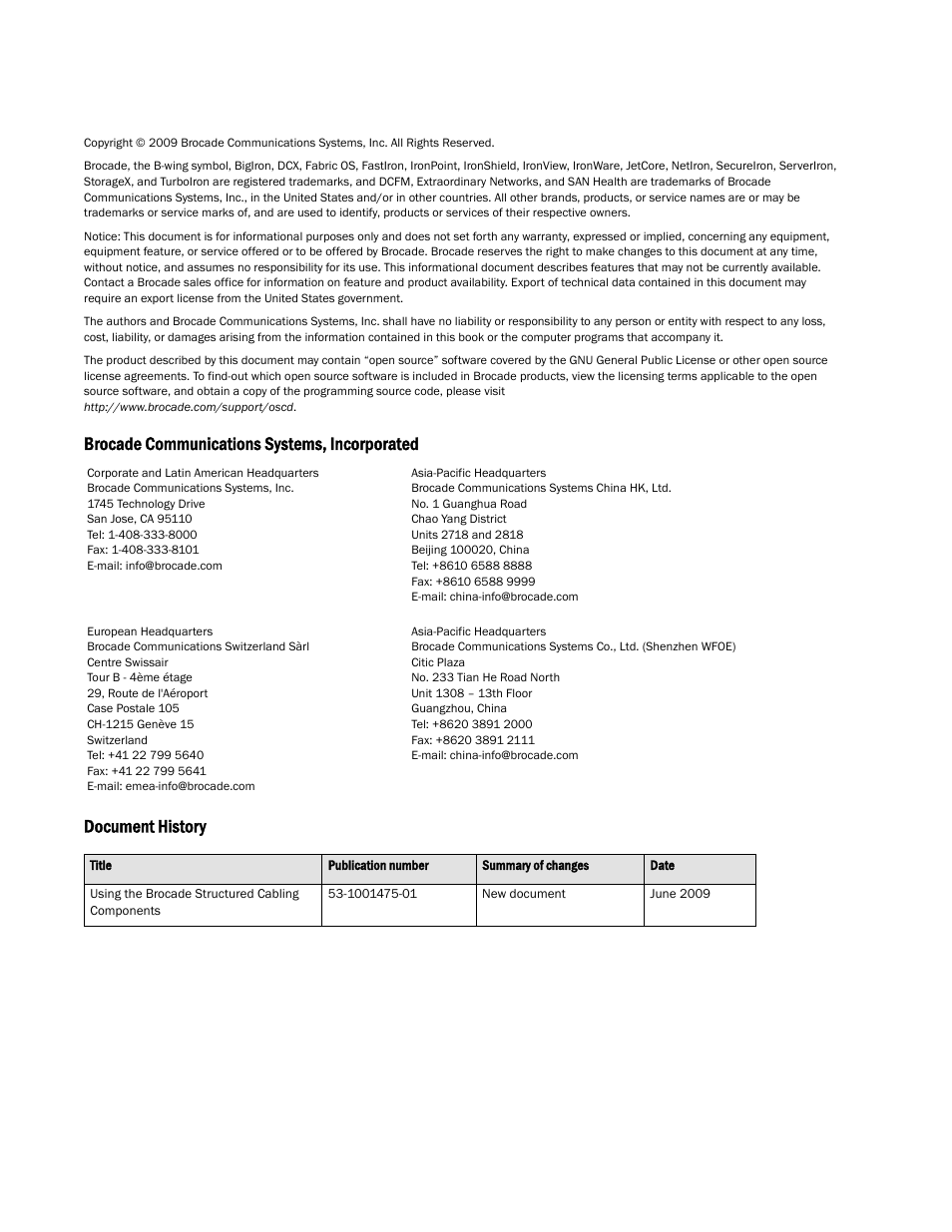Brocade Using the Brocade Structured Cabling Components User Manual | Page 2 / 16