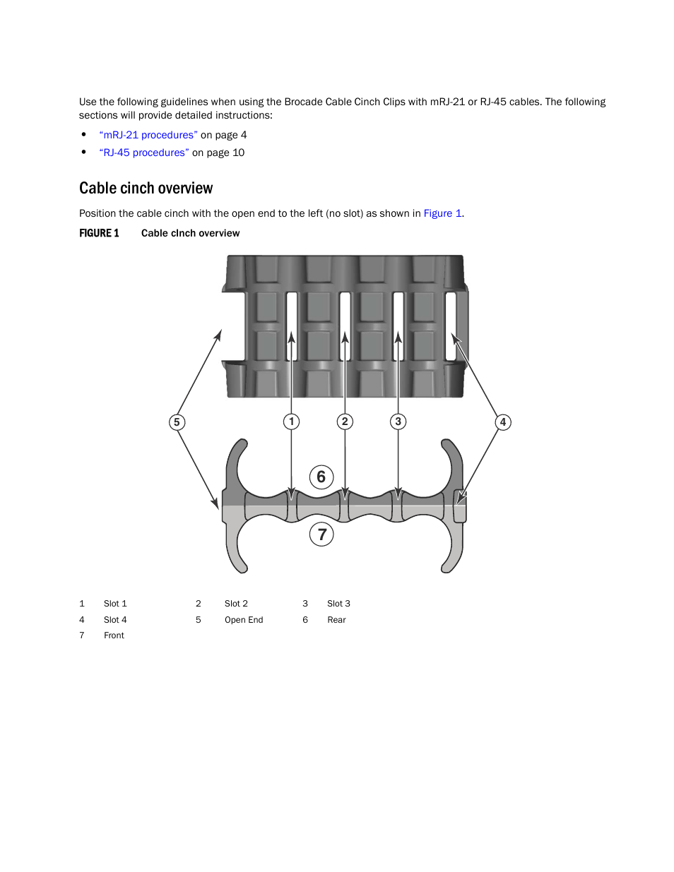 Cable cinch overview | Brocade Using the Brocade Structured Cabling Components User Manual | Page 3 / 16