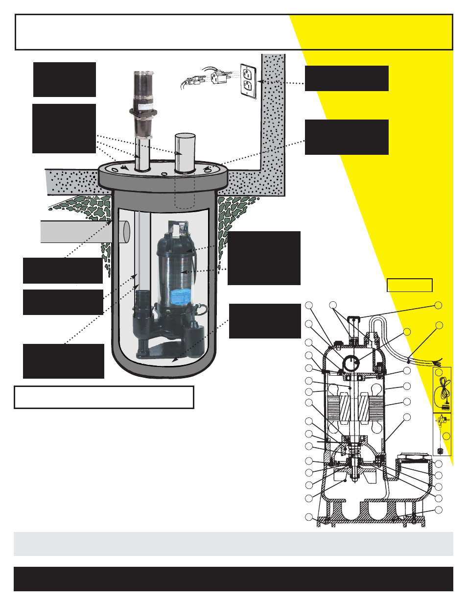 Repair parts, Sewage pump application, Step 3 | Step 2, Step 4, Step 5, Step 6, Step 7, Step 8, Step 9 | Burcam 400401T SEWAGE PUMP 1/2HP 115V User Manual | Page 5 / 6