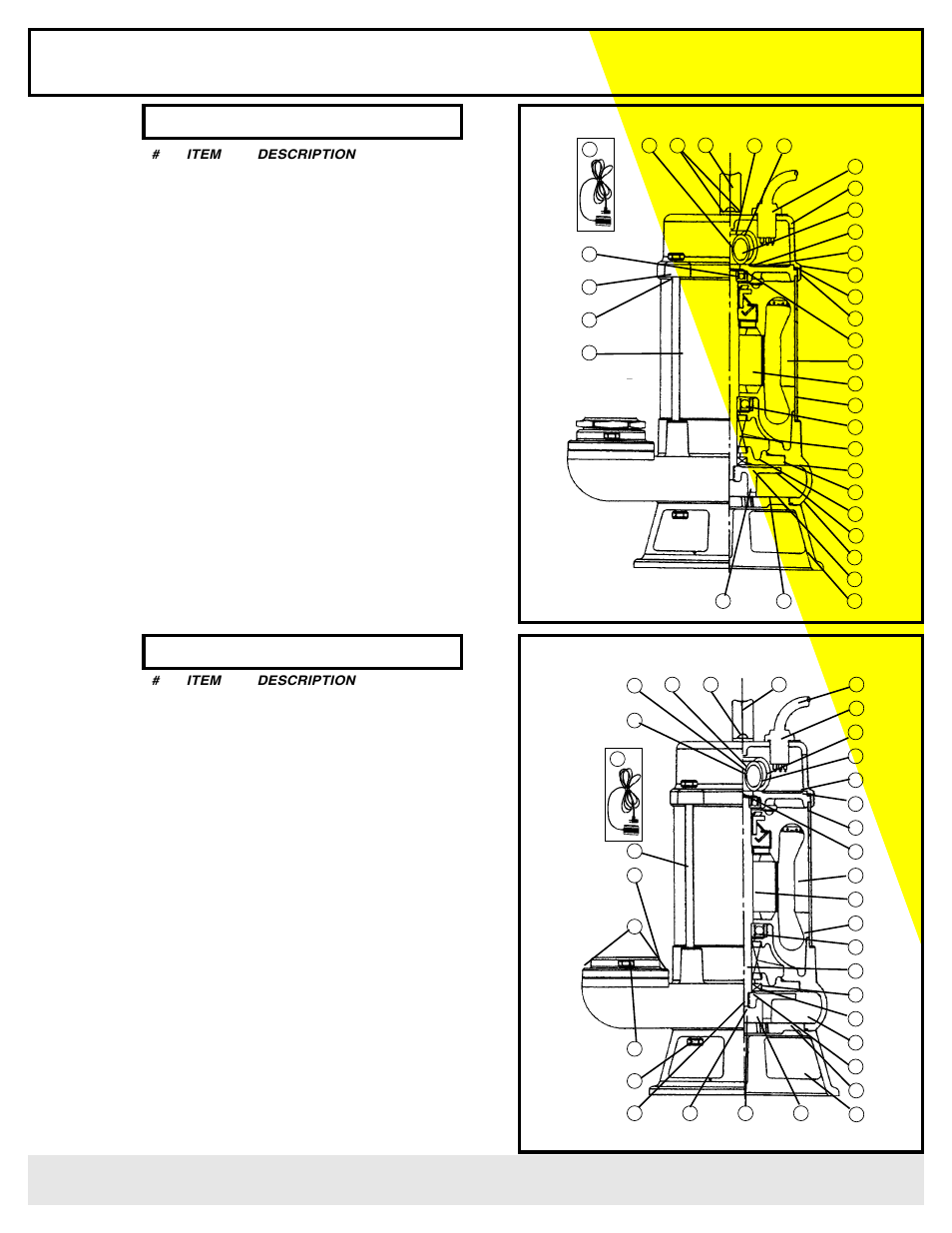 Repair parts, Bur-cam pumps | Burcam 400409T SEWAGE PUMP 2HP 230V User Manual | Page 6 / 8