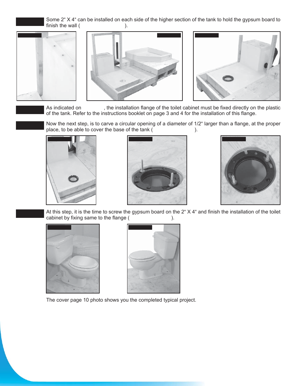 Step 6 step 7 step 8 step 9 | Burcam 450475 EASYFLUSH TOILET SYSTEM 1/2HP 115V User Manual | Page 12 / 12