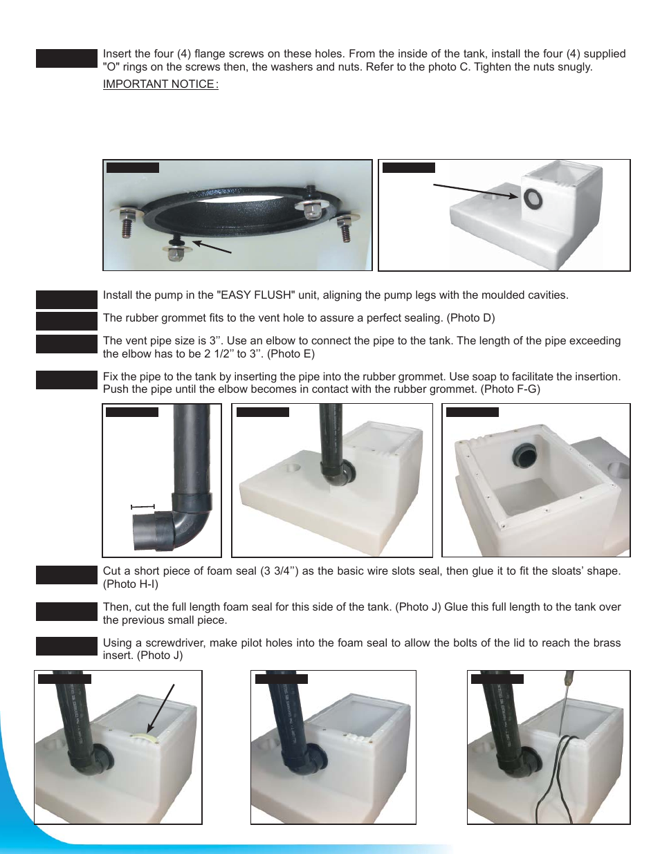 Burcam 450475 EASYFLUSH TOILET SYSTEM 1/2HP 115V User Manual | Page 4 / 12