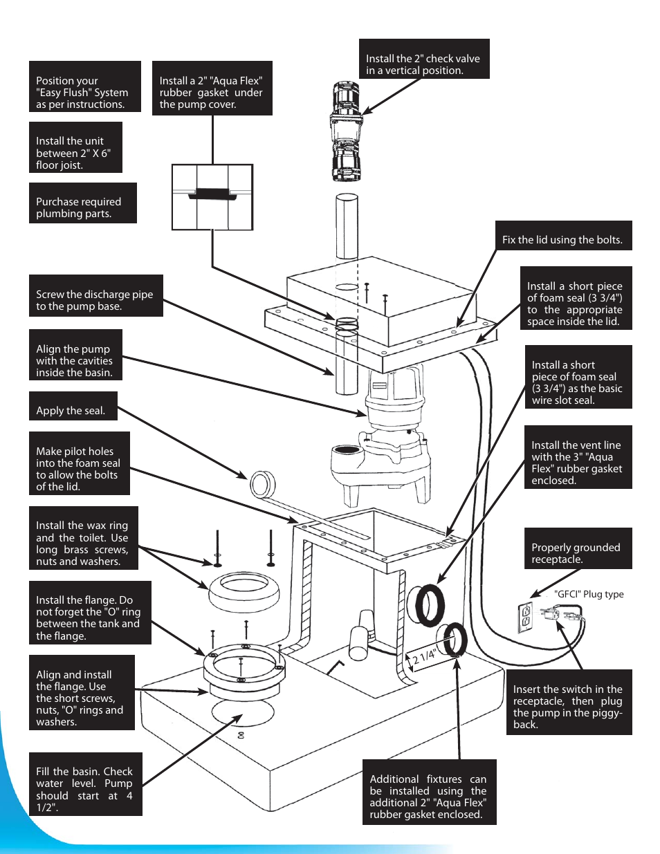Easy flush application | Burcam 450475 EASYFLUSH TOILET SYSTEM 1/2HP 115V User Manual | Page 7 / 12