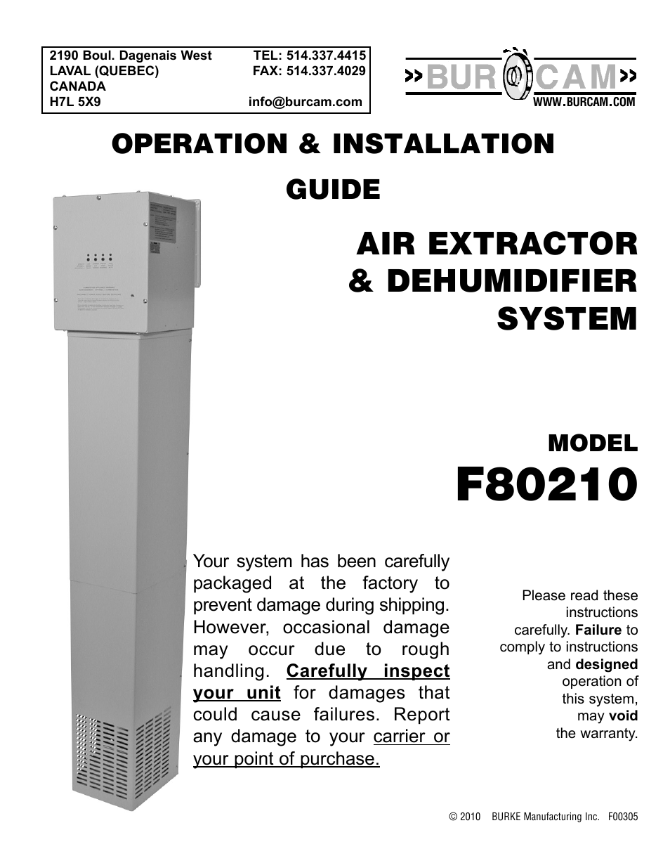 Burcam F80210 ELECTRONIC HOUSE FANAIR User Manual | 10 pages