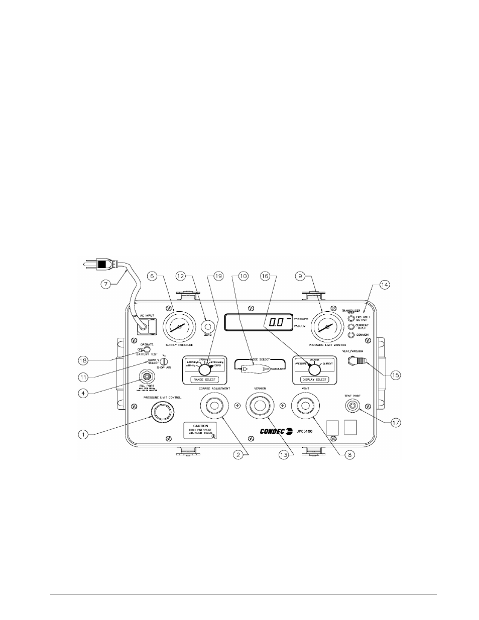 2 shop air operation, 3 initial setup procedure | Condec UPC5110 User Manual | Page 8 / 55