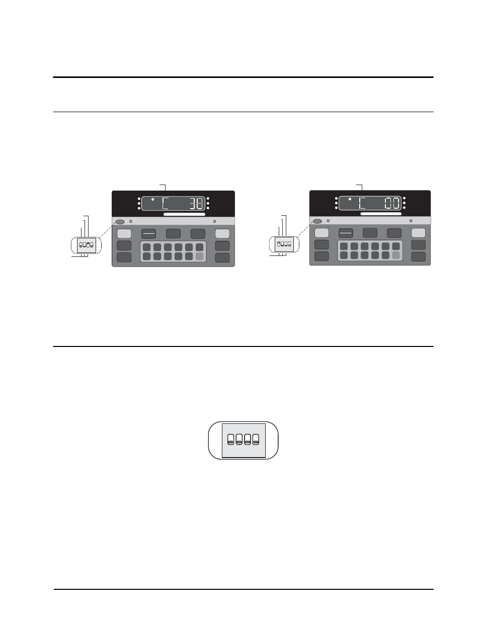 0 calibration, 1 zero calibration, 2 single slope span calibration | 3 4 2 1 open, As sho wn in figure 5-1, Key. the display should read, Then return to a zero reading, The display will read, Zero, Figure 5-3. sw1 with all switches open | Rice Lake Condec UMC600 User Manual | Page 50 / 73