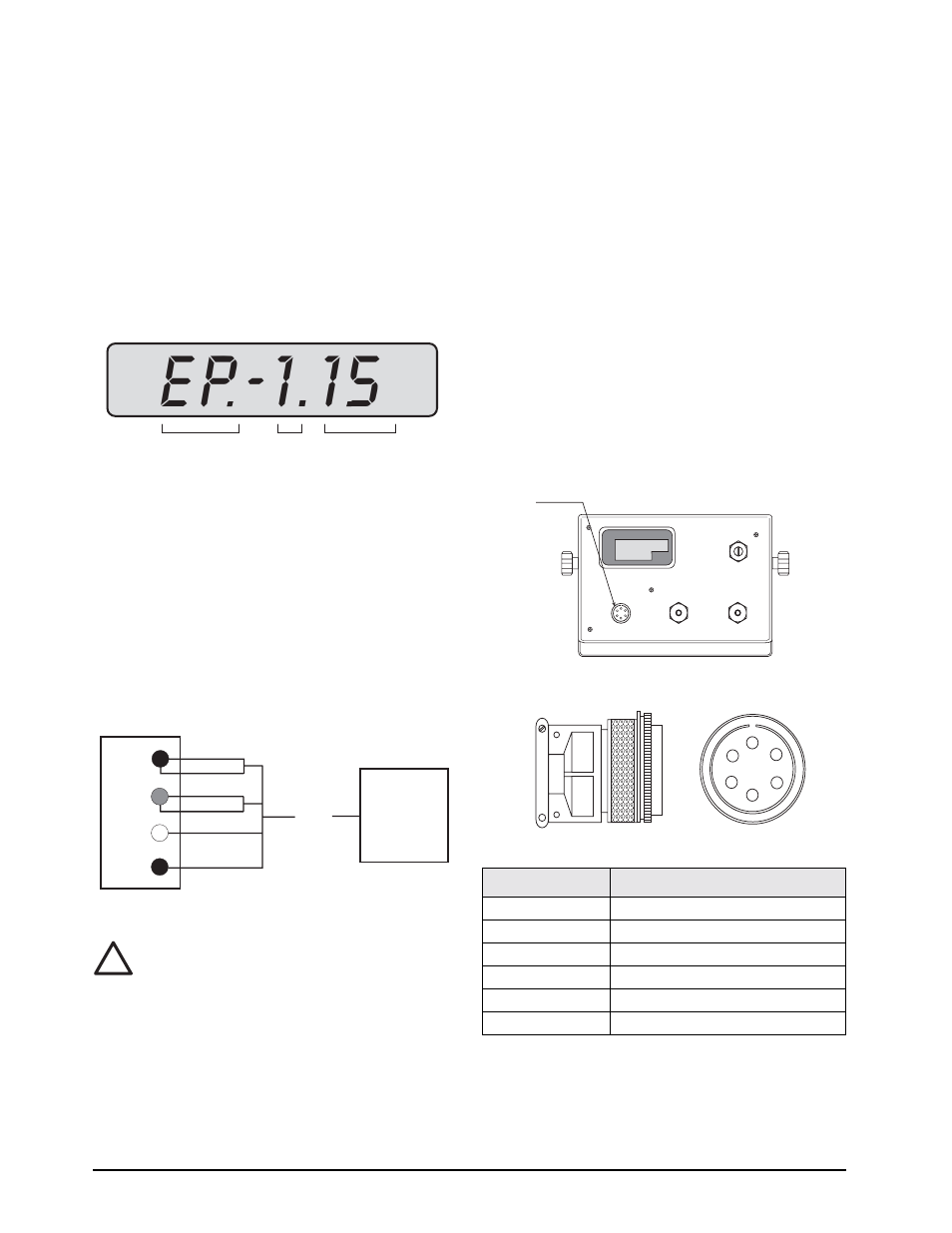 7 instrumentation setup, 8 load cell wiring, 7 instrumentation setup 2.8 load cell wiring | Ep–1.15, Eprom set 1 version 15, Caution | Rice Lake Condec UMC600 User Manual | Page 9 / 73