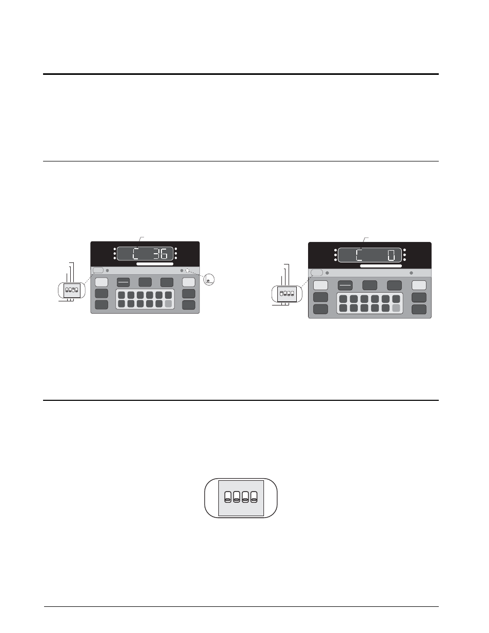 0 calibration, 1 zero calibration, 2 single slope span calibration | 3 4 2 1 open, As shown in figure 4-1, Key. the display should read, Then return to a zero reading, The display will read, Zero, Figure 4-3. sw1 with all switches open | Rice Lake Condec UMC600IS User Manual | Page 33 / 46