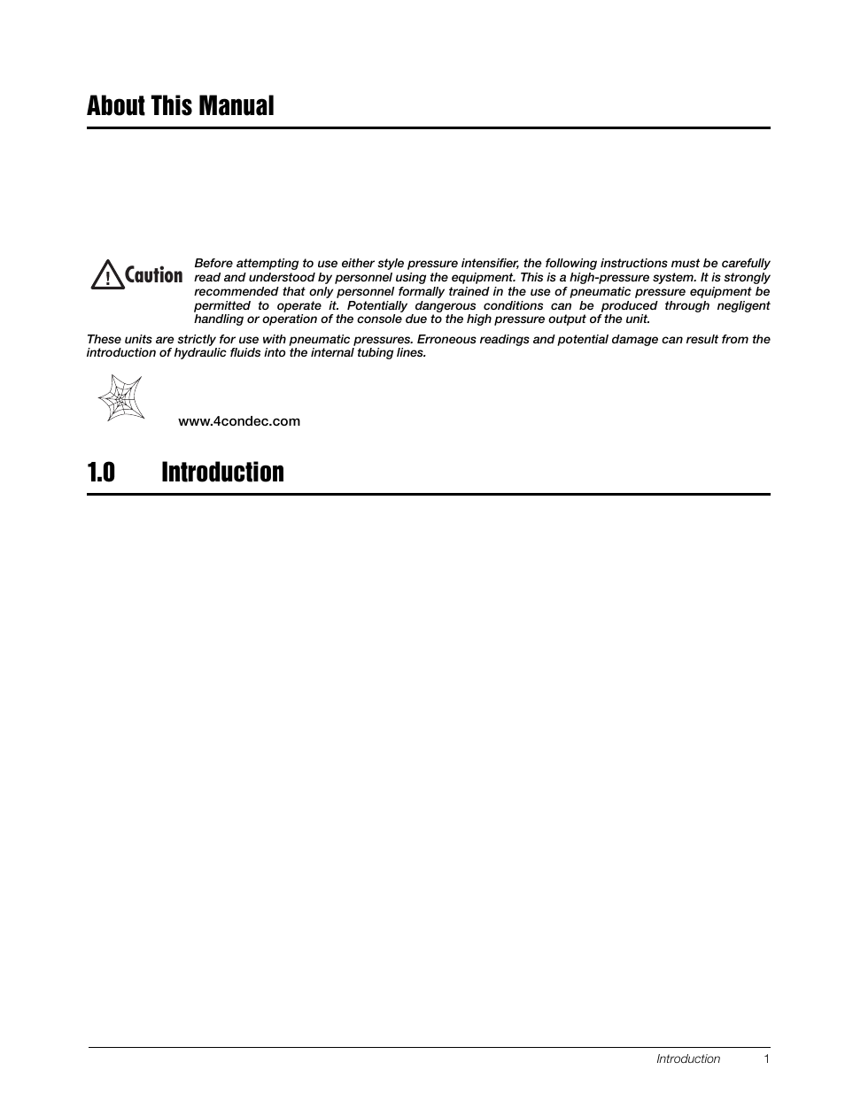 About this manual, 0 introduction, Aution | Condec PIN7010 User Manual | Page 5 / 33