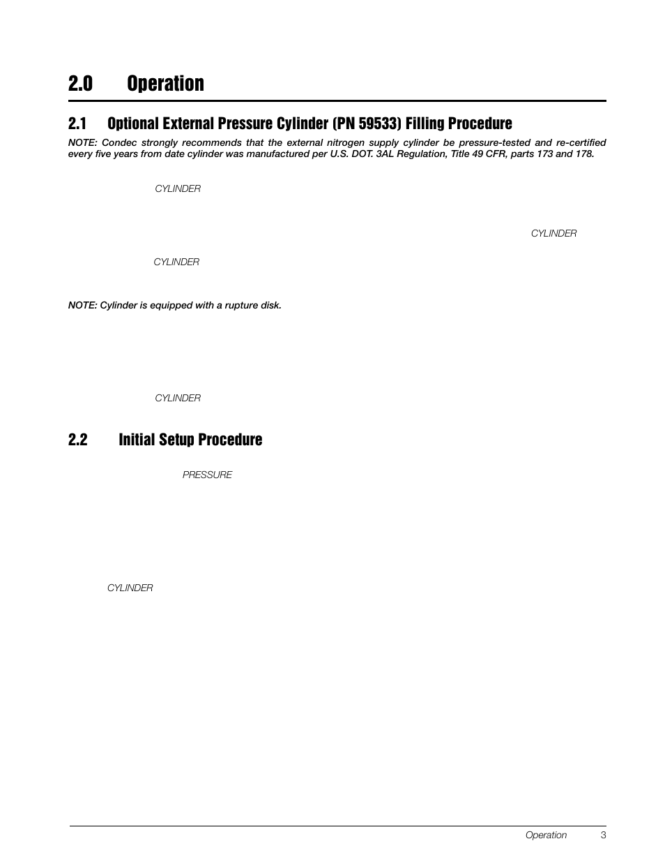 0 operation, 2 initial setup procedure | Condec PIN7010 User Manual | Page 7 / 33