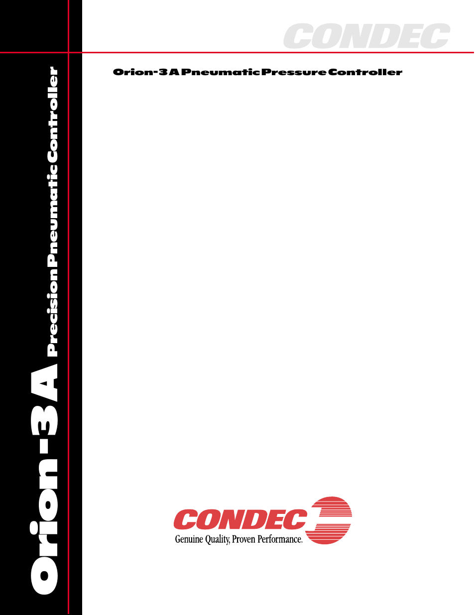 Condec Orion-3A User Manual | 4 pages